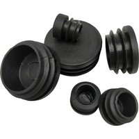 Black Plastic Round Caps 12mm-76mm Inner Plug Protection Gasket Dust Seal End Cover Caps For Pipe Bolt Furniture