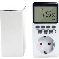 EU UK US Plug Weekly Digital Timer - 20 Program Settings 12/24H for Kitchen Aquarium Lighting (Energy Saver)