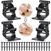 2 Pieces/4 Pieces 90 Degree Right Angle Thickeneded Self-Locking Foldableing Hinge Table Stool Foldableing Coffee Table Furnitur
