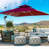 Custom Furniture Patio Umbrella Garden Cantilever Umbrella Outdoor Double Parasols Large Roman Umbrella