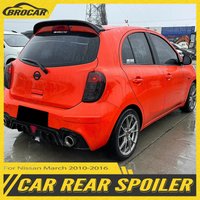 For 2010--2016 Nissan MARCH / Micra K13 GEN 4 Original No Lights High Quality ABS Plastic Car Spoiler Trunk Boot Wing Spoiler