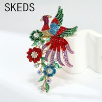 SKEDS Heavy Industry Phoenix Cyrstal Brooch Badges For Women Men Fashion Classic Vintage Exaggerated Pin Accessories