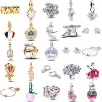 2026 New 925 Sterling Silver Love Mom Tulip Bird Pendants Charm Mortarboard Bead Fit 925 Original Bracelets DIY Jewelry Gift
