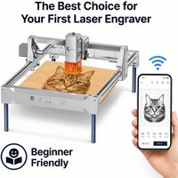 Carverall K15Pro 7W Lasergravurmaschine, 15000mm/min Hochgeschwindigkeits-Lasergravierer für Holz, Acryl, Leder, WiFi USB Offline Lasergravurmaschine mit App-Steuerung, 200x300mm Arbeitsbereich,