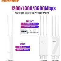 Comfast AC1300/3000 Wifi6/7 Mesh Wireless Outdoor AP Router High Power Long Range Access Point/Repeater Wifi Home/Office Router