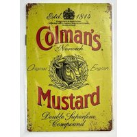 Colman;s Mustard Vintage Novelty Metal Sign Wall Art