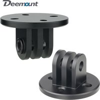 Deemount Bicycle Computer Rack Adaptor W/ Unthreaded Oval Holes C/C20-22mm Free DIY Position Sports Camera Interface Compatible