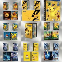 Bandai Pokemon 4Pocket 240Cards Binder Album Zipper Closure Pikachu Back Collection Card Holder Case Birthday Gift for fans