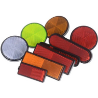AliExpress NONE 2Pcs Plastic Lattice Reflector Rectangle Round Car Motorcycle Bike Electric Vehicle Caravan Lorry Screw On Safety Reflector