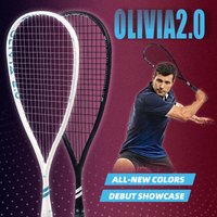 Olivia2.0 100% Full Carbon Fiber Squash Racquet – Ultralight Elite Performance, 14×18 String, Professional Racket for Tournament