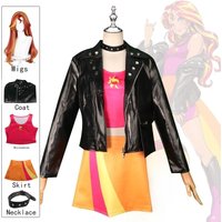 In Stock S-2XL Sunset Shimmer Cosplay Costume Wig Anime Littlee Ponyy Cosplay Cosplay Full Set Halloween Party Outfits for Women