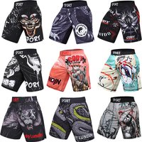 Training Fight Shorts Men's Boxing MMA Combat BJJ Grappling Fitness Muay Thai Kickboxing No Gi Shorts With Sublimation Printed