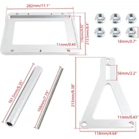 Heavy-Duty Billet Aluminum Universal Battery Tray Hold Down | Racing Battery Relocation Trunk Box | High-Strength Auto Mount