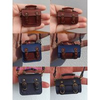 Dula Doll Handmade Leather postal bag and round pass bag for Blythe ob24 ob22 Landoudou Landazz Doll