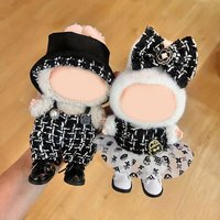 2-piece labubu doll outfit, suitable for 15cm and 17cm seated doll outfits, dress up with Xiaoxiang set, skirt accessories