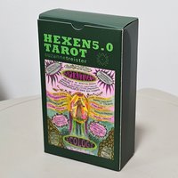 HEXEN 5.0 Tarot Deck 12*7cm, 78 Pcs Tarot Cards Based on Alchemical Art, Tech-Spirituality & Climate Crisis Double-embossed
