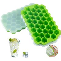 37 Cavity Honeycomb Ice Cube Trays Compartment Molds Jelly Ice Cube Tray with Lid Cube Ice Box Moulds Reusable Ice Maker