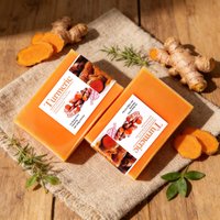 2Pcs 100% Natural Organic Tumeric Skin Whitening Anti Acne Handmade Skin Care Face Body Turmeric Bar Soap