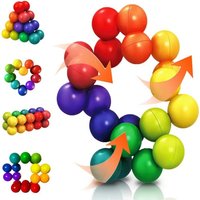 Rainbow Infinity Sensory Ball Stress Relief Calm Down Fidget Toys For Kids Christmas Party Favors Stocking Stuffer Gifts
