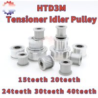 HTD3M Tensioner Idler Pulley 15T 20T 24T 30T 40T 3M Belt Pulley 15Teeth 20Teeth Idler 30Teeth 40Teeth HTD 3M Bearing Guide Idler