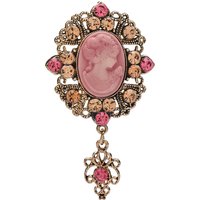 Wuli&baby Vintage Palace Cameo Lady Brooches For Women Alloy 4-color Rhinestone Portrait Clothes Coat Brooch Pins Gifts