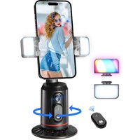 360 Rotation Follow-up Gimbal Stabilizer Monopod Desktop Tracking Gimbal with Remote for Phone Vlog Live Photography