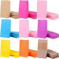 25/50pcs Paper Candy Bags Food Packaging Paper Bag Gift Bags Baby Shower Birthday Wedding Party Decoration Paper Craft Bags