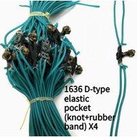 4PCS Outdoor Multifunctional 1636 D-type Slingshot Leather Pocket with Increased Magnetic Force (knot+rubber Band)