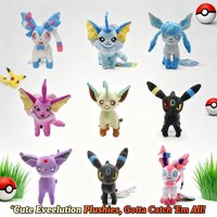 Leafeon Vaporeon Glaceon Sylveon Espeon Umbreon Plush Toys Soft Stuffed Plushies Game Collectible Gift