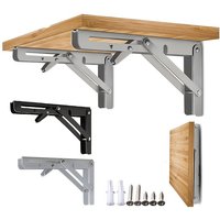 8/10/12/14 Inch Heavy Duty Stainless Steel Folding Bracket Adjustable Wall Mount Table Desk Furniture Support 1 Pack