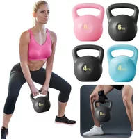 Water-filled Kettlebell Dumbbells Fitness 4kg/6kg Soft Anti Slip Grip Kettlebells Deep Squat Strength Trainer for Women Men Gym