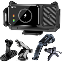 15W Universal Car Phone Holder Wireless Charger 360° Rotation Mount for Samsung Galaxy Fold 6 5 4 3 Z Flip S25 S24 Iphone 17 16