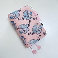 Embroidering Birds A5 A6 Bound Journal Notebook Cloth Book Cover Cute Girl Diary Hobo Notepad Agenda Planner Office Stationery