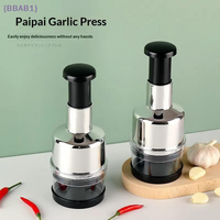 【AB1】Stainless Steel Garlic Press Crusher Onion Cutter Hand Vegetable Garlic Chopper Manual Mincer Kitchen Tool{H}