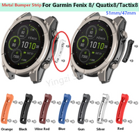 Metal Strip For Garmin Fenix 8/Quatix 8/Tactix 8 AMOLED/SOLAR 47mm 51mm/Bumper Guard Anti-Collision Frame Watch Accessories
