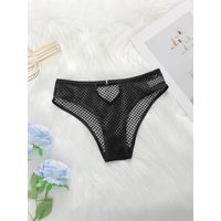 Lace women's underwear high-end sexy transparent lace low waist hollow out easy to wash and dry triangle pants Z2637