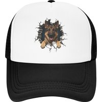 Breaking Through German Shepherd Trucker Hat Women Men Adjustable Unisex Dog Lover Baseball Cap Outdoor Dad Hat