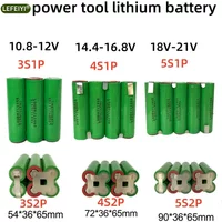 3S1P 3S2P 4S1P 4S2P 5S2P 18650 3500mAh/7000mAh Electric Drill 12.6V 16.8V 21V Rechargeable Lithium Battery Electric Screwdriver