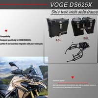 Suitable for VOGE DS625X 625DSX DSX625 DSX 625 DS 625 X three-box luggage side boxes, tail box aluminum alloy luggage