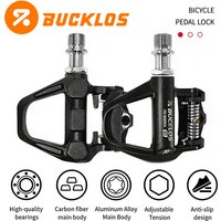 AliExpress BUCKLOS Road Bike Pedal for SPD-SL System PD-R8000 Bicycle Self-locking Pedal with Cleats Titanium Spindle Bike Clipless Pedals