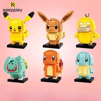 Keeppley Pokémon Serie Brickhead Zusammengebaute Bausteine Junge Mädchen Spielzeug Pikachu Ibrahimovic Panda Ente Bulbasaur Modell Geschenk