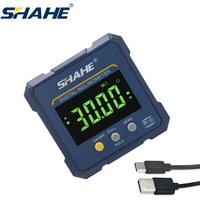 SHAHE 4-sides Magnets Digital Angle Finder Protractor 2 In 1 Digital Level Angle Gauge Rechargeable Digital Inclinometer
