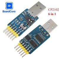 6 in 1 Multifunctional CP2102 Usb To TTL Serial Port Convert Module 485 232 Mutual Convert Compatible with 3.3V 5V Level Module