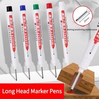 1/3Pcs White 20mm Deep Hole Long Nib Head Markers Pen Set for Metal Waterproof Bathroom Woodworking Decoration Multi-Purpose
