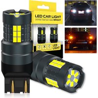 HYNBYZJ 2x T20 7440 7443 Switchback LED Turn Signal Canbus T25 3156 3157 P27/7W Light Bulb No Hyper Flash Dual Color Amber White