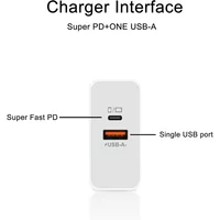 240w 2ports Usb Pd Super Fast Charger EU/US/UK Plug Ultra Quick Charging Type C Wall Charger For Iphone Huawei Phone Xiaomi Plug