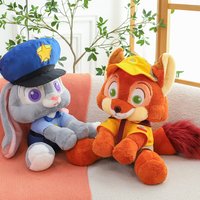 35-60CM Judy Hopps and Nick Wilde Disney Zootopia Plush Toys Anime Cartoon Stuffed Xmas Plushie Kids Birthday Cute Toys Gifts