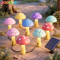 Solar Mushroom Light Garden Outdoor Decor 12 Heads Waterproof Mushroom Lamp Pathway Landscape Yard Halloween Xmas Sunlight