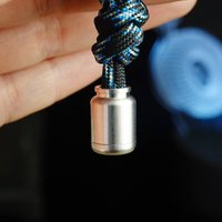 Water Bottle Shape Knife Drop Pendant Adult Fidget Toy Paracord Rope Decompression Toy Edc Stainless Steel Accessory