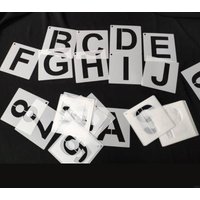 60Pcs Letter and Number Stencils PET Painting Templates For Painting on Paper Wood Metal Glass Fabric Wall Decoration